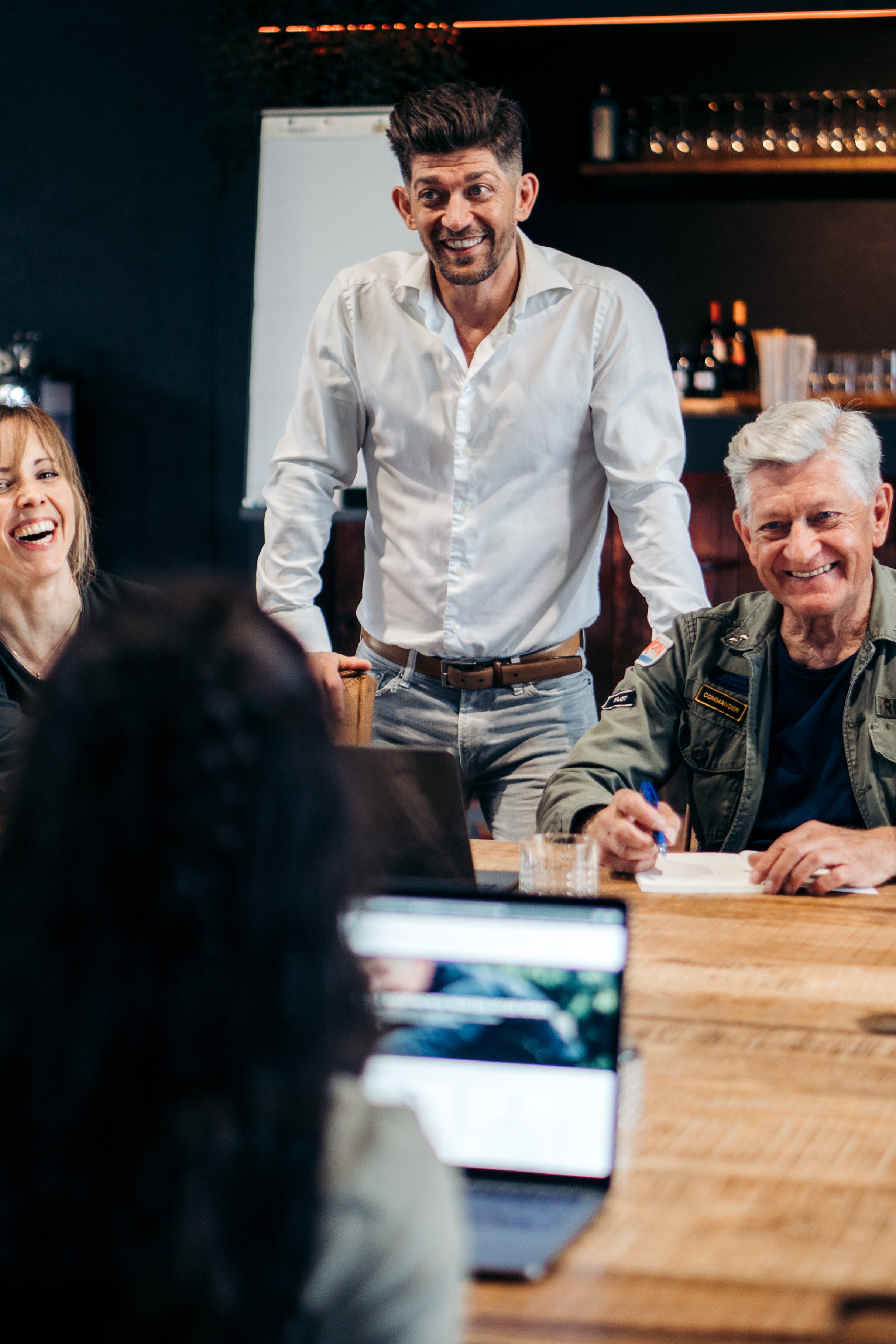 Vergadering met collega's