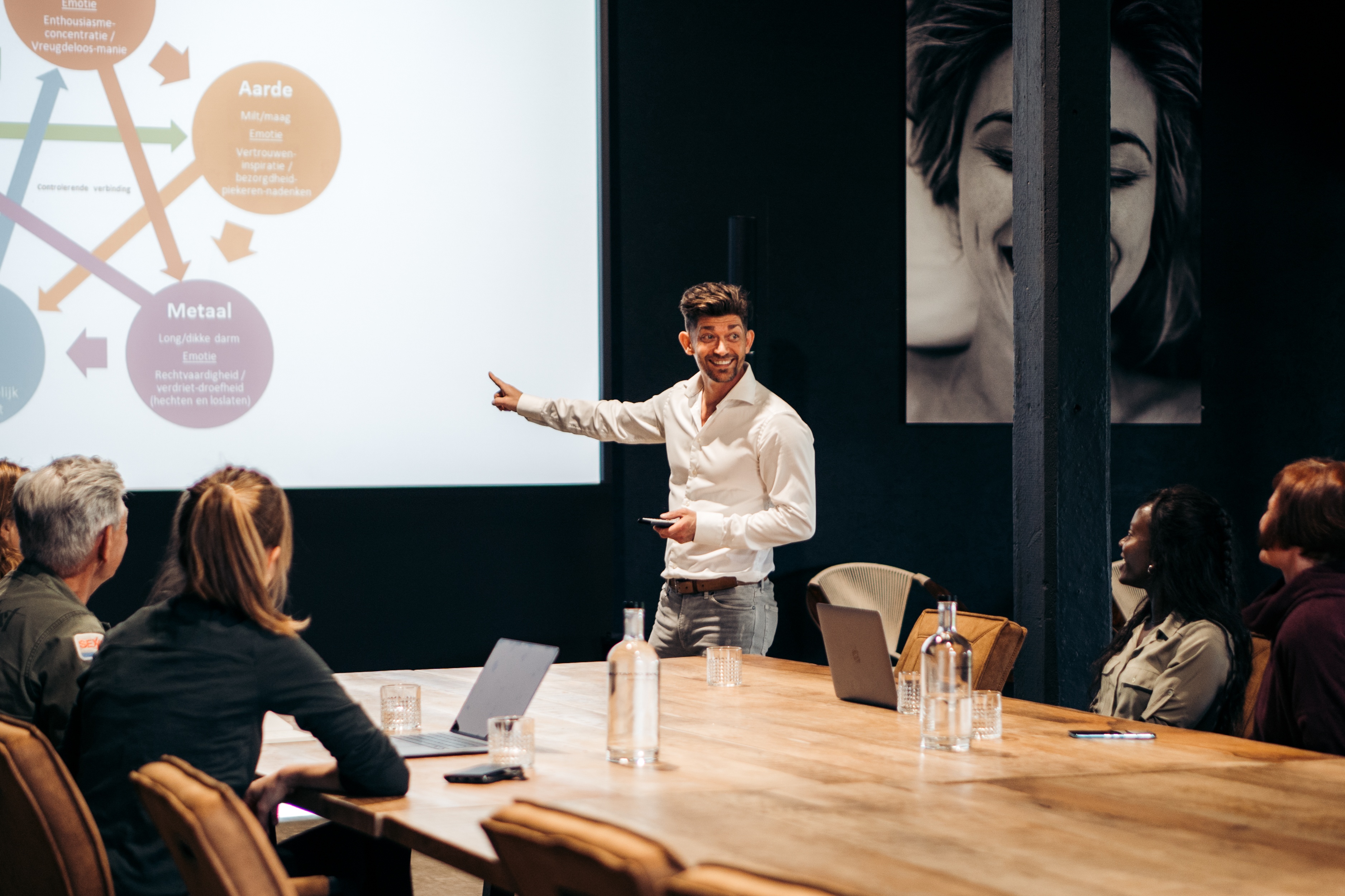 Didier geeft presentatie